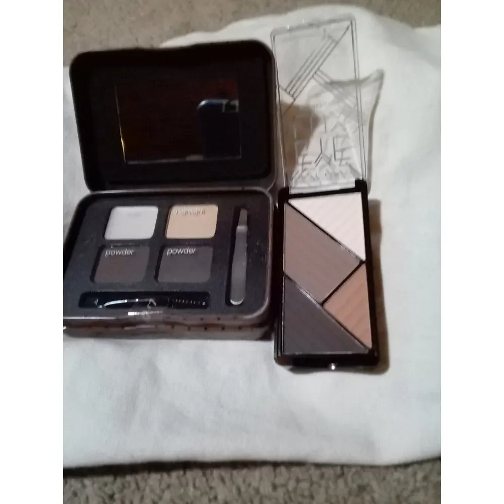 Set LA Girl Brow Kit Dark Define,Wax BrushTweezer Powder Highlight & Eyeshadow